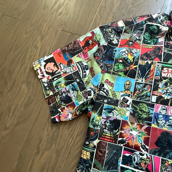 RSVLTS Star Wars shirt comic to the dark side Button Up Shirt Size Large L - Picture 6 of 16